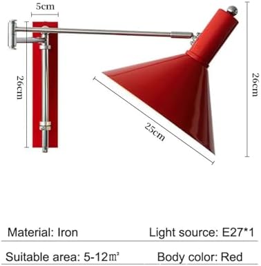 Modern Retro Swing Arm Wall Lamp - Adjustable Foldable Light for Living Room & Bedroom, Long Arm Bedside Reading Light, Stylish & Functional Wall Sconce