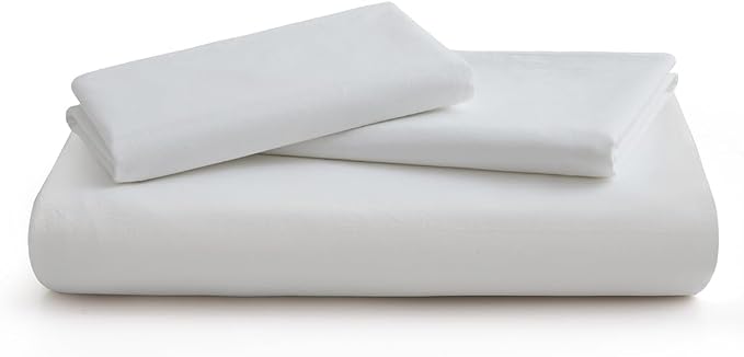 100% Washed Cotton Duvet Cover Queen Size, White Linen Like Breathable Natural Bedding Set (No Comforter), 90x90 Inches