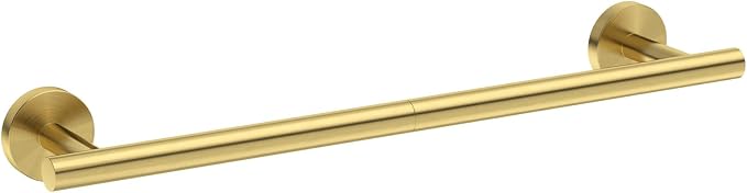 USHOWER Light Gold Towel Bar, 18-Inch Towel Racks for Bathroom Wall-Mounted, SUS304 Stainless Steel Towel Rod (Total Length 20-Inch)