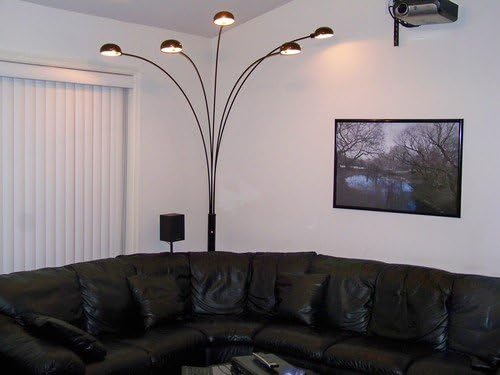 ORE International 6962BK 5 Arm Arch Floor Lamp, Metal, Black