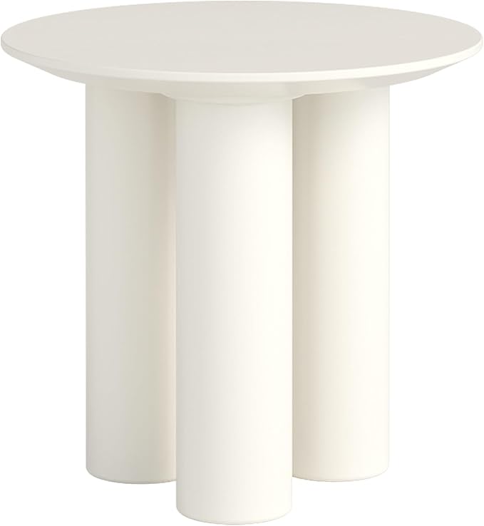 30" Round Dining Table Circular White Kitchen Table for 1-2 Person, Modern Dinner Tables for Kitchen, Living Room, Bar, Small Apartment Space Saving, Table Only
