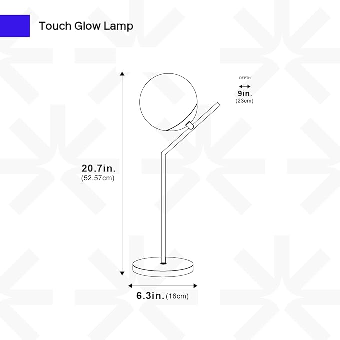 Ozarke Touch Glow Mid Century Modern Control Globe Table Lamp with USB Charging Port for Home Decor, Bedrooms, Living Room & Office, ETL Listed Dimmable Warm 2700K - Brass Gold