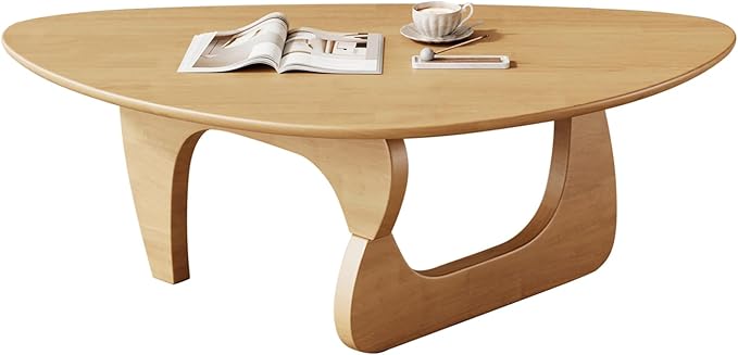 Mid Century Modern Coffee Table - Wooden Coffee Table for Living Room,Center Table Suitable for Bedroom Living Room Reception Office Tables (Wood, Small 34.5 * 23.5 * 16in)