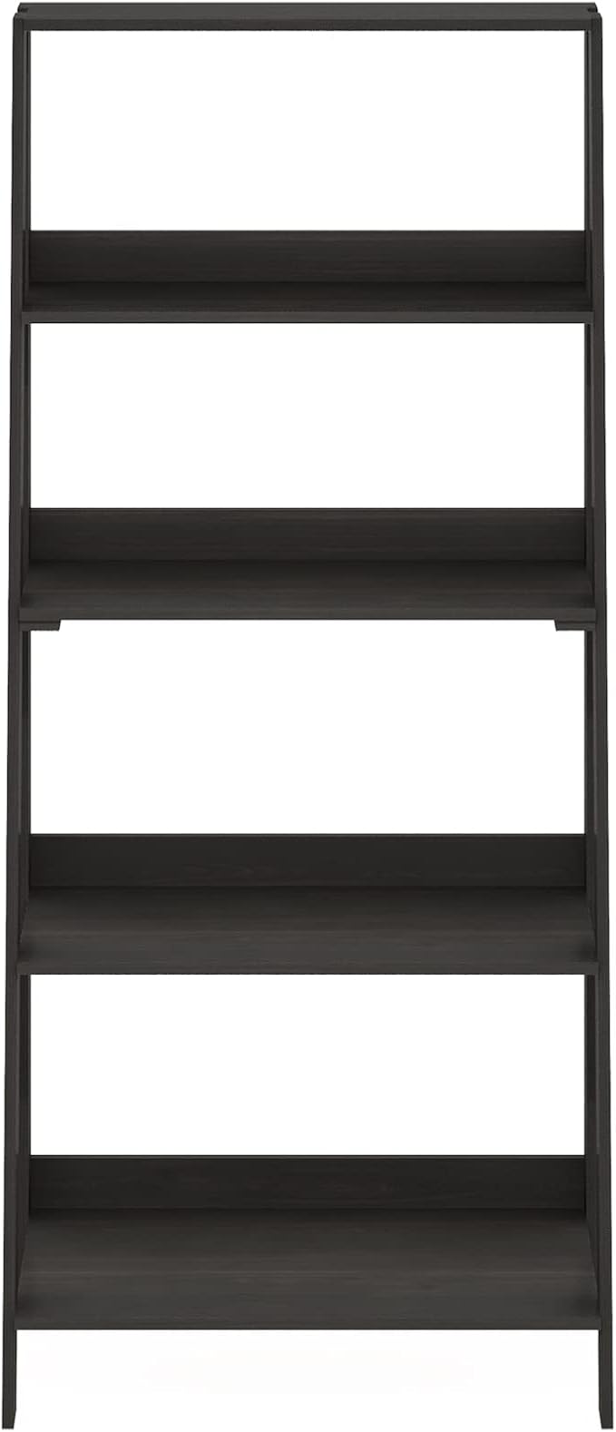Furinno Ladder Bookcase Display Shelf, 5-Tier, Espresso