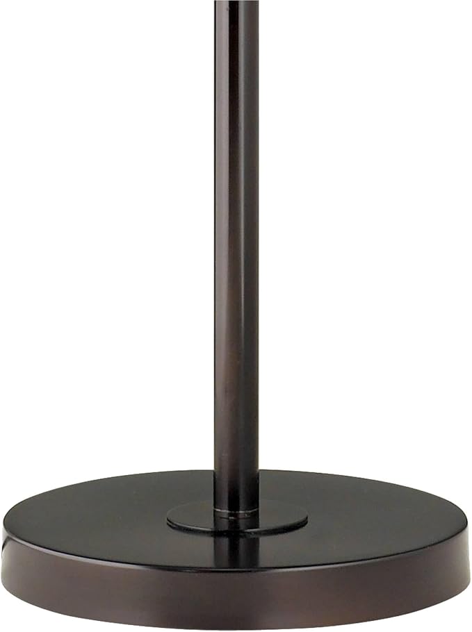 360 Lighting Modern Adjustable Swing Arm Floor Lamp Standing 60.5" Tall Classic Bronze Brown Metal Thin Profile White Hardback Drum Shade Decor for Living Room Reading House Family Bedroom