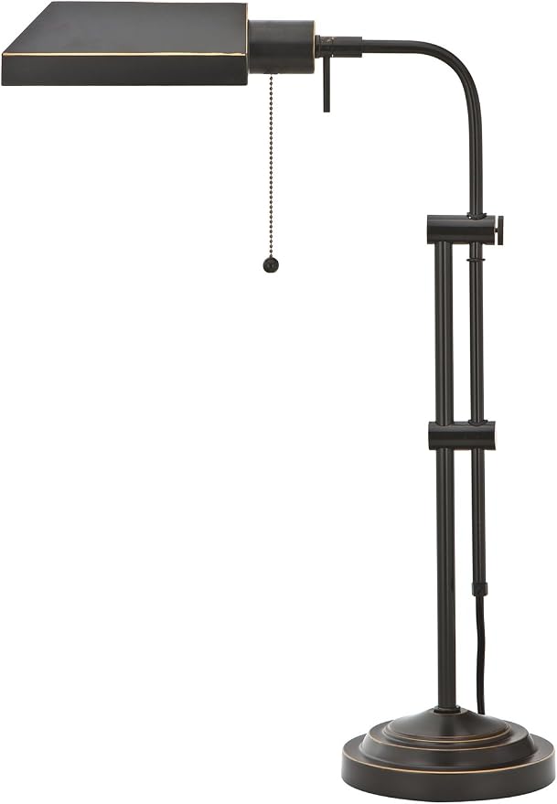 Cal BO-117TB-DB Traditional One Light Table Lamp from Pharmacy Collection in Bronze/Dark Finish, 16.00 inches
