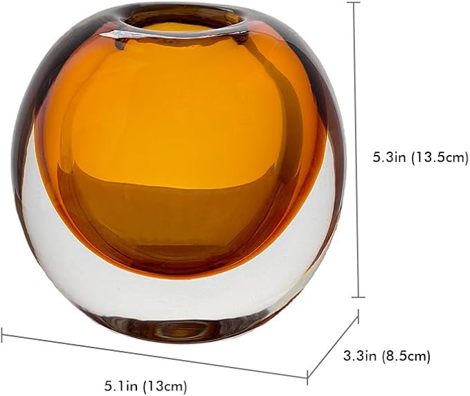 Amber Glass Vase, DIY Empty Reed Diffuser Bottle for Essential Oils, 200mL, Aromatherapy, Modern Home Decor, AV1533