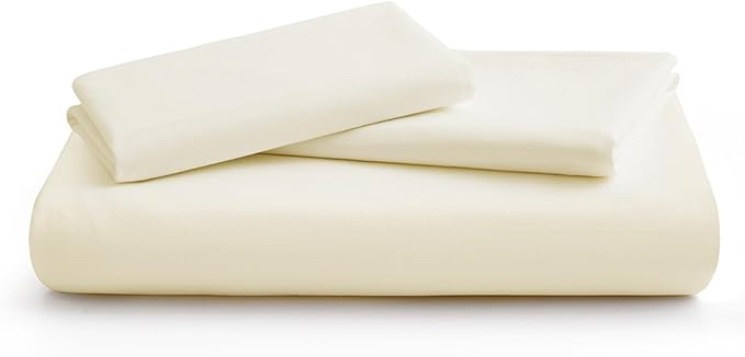 Cream White Cotton Duvet Cover King Size, Linen-Like Natural Bedding Set with Zipper Closure (No Comforter), King Size, Duvet Cover (104"x90") x 1, Pillowshams(20"x36") x 2