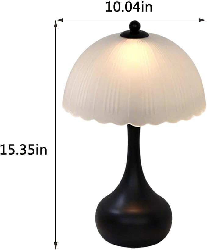 15" Table Lamp for Bedroom, 3 Color Dimmable Table Lamp,Rechargeable Cordless Bedside Lamps,Suitable for Living Bedroom Garden Dinning Kitchen