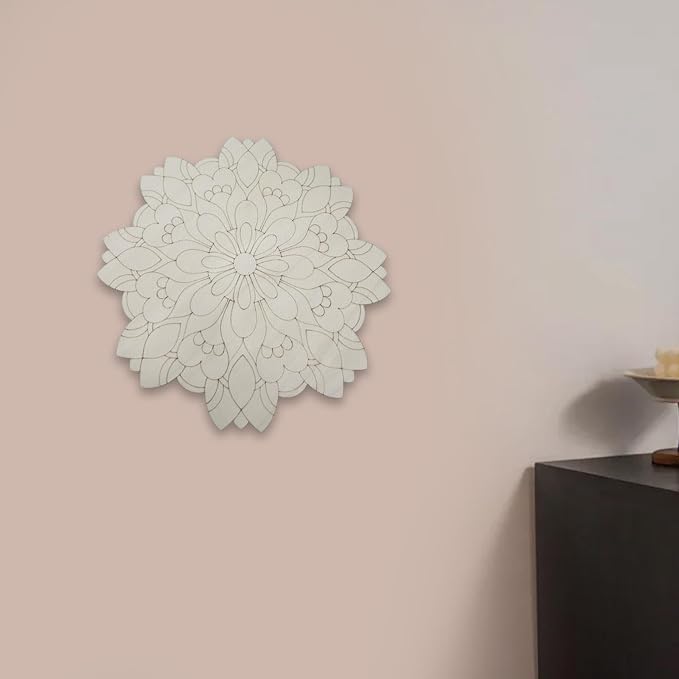 HouseVibe Geometry Wood Wall Art Ornament Bohemian Sculpture Decoration for Bathroom Bedroom Entryway Hallway Dining Room- Style E