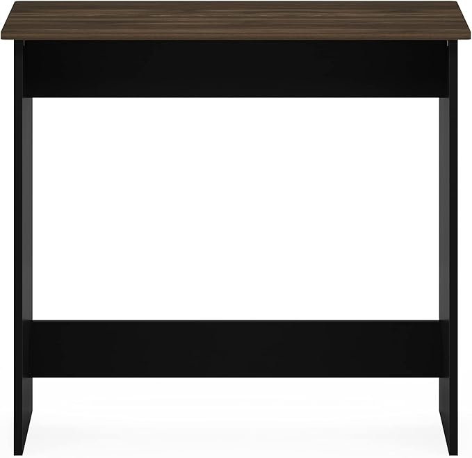 Furinno Simplistic 31-Inch Rustic Brown Computer Desk, Small Office Desk, Rectangular Home Office Desk with Drawers, Gaming Desk for Home Office, Bedroom, Study Room, Brown Walnut