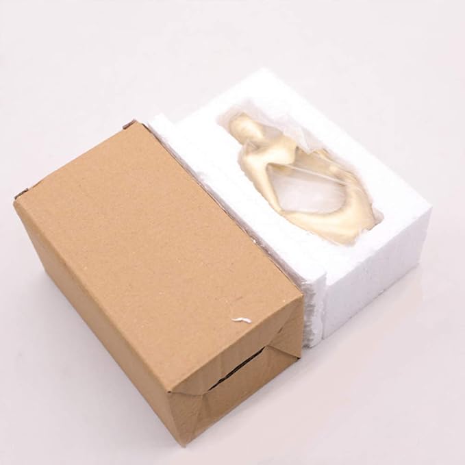 Asng Resin Thinker Style Abstract Sculpture Statue Collectible Figurines Home Office Bookshelf Desktop Decor (White,Think Deeply, Large)