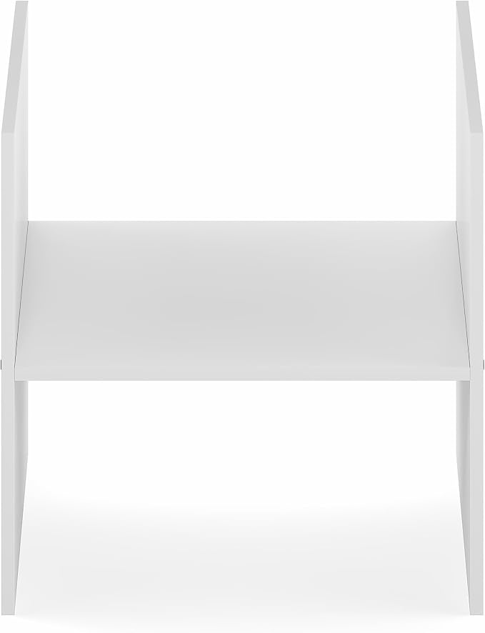 Furinno Cubicle Cube Insert, H-Shelf Cube Organizer, 2-Tier Shelf Accessory, Fits into Furinno Triple Thick Cubes, IKEA Kallax, for Organizers and Storage, White