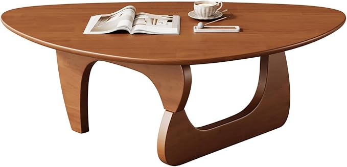 Mid Century Modern Coffee Table - Walnut Wooden Coffee Table for Living Room,Center Table Suitable for Bedroom Living Room Reception Office Tables (Walnut, Medium 39.5 * 27 * 16in)
