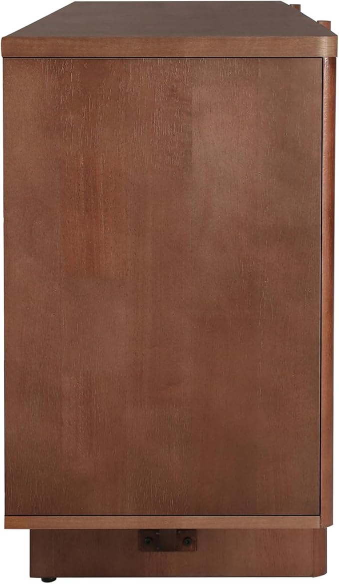 Christopher Knight Home Austen Retro Minimalist Wooden Storage Sideboard, Living Room Cupboard with Shelves, Dining Room/Kitchen Buffet Cabinet, Entryway Display Table, Home Office Credenza, Espresso