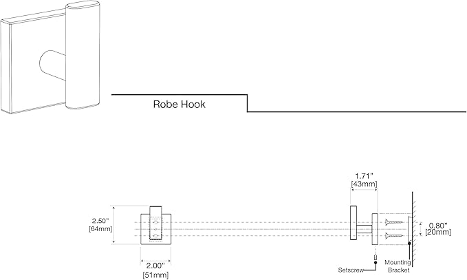 Gatco 4065 Elevate Single Robe Hook, Wall Mounted Hook for Bathroom Towels & Robes, 2 Inch W x 2.5 Inch H, Brushed Brass