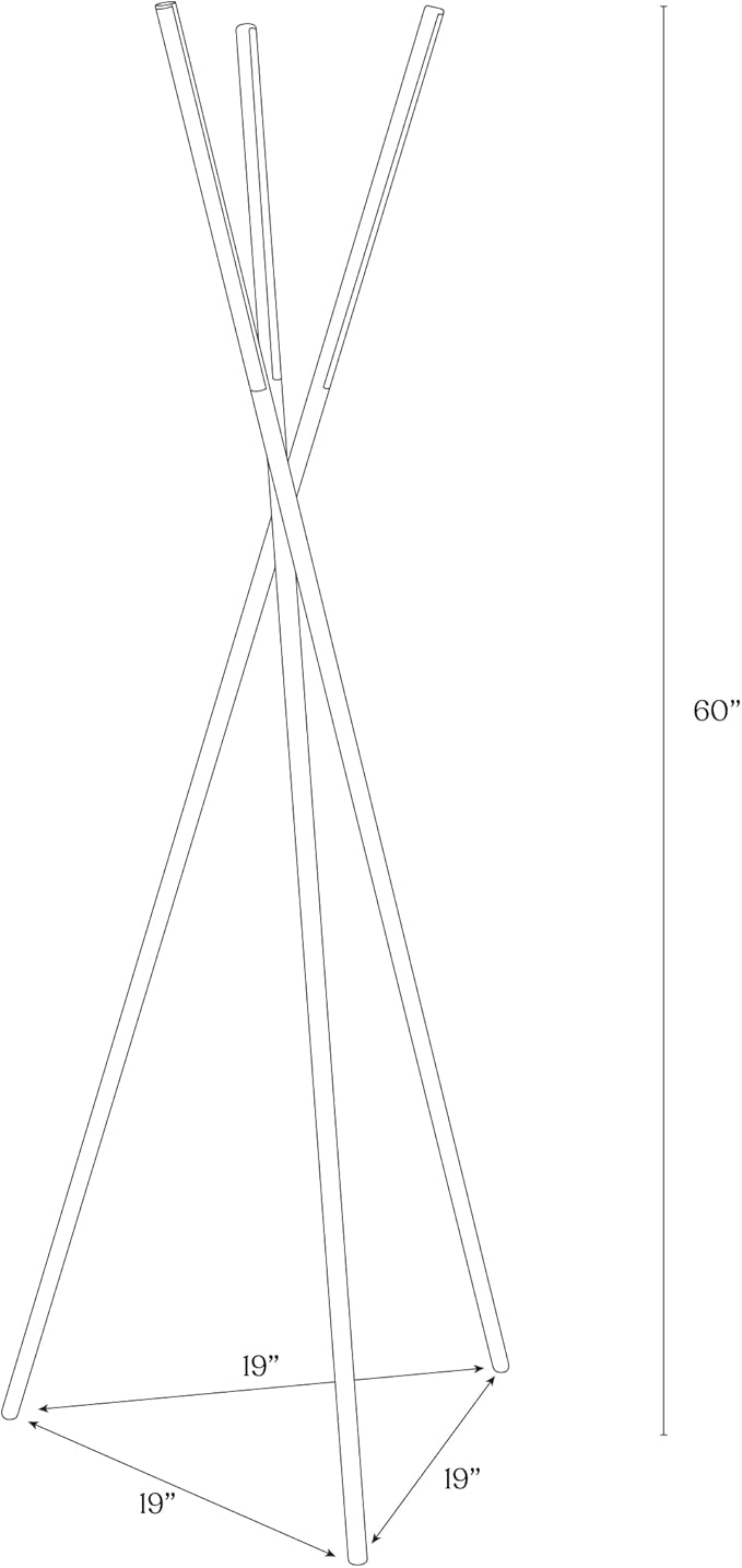 Brightech Stix LED Tripod Floor Lamp for Living Room - Dimmable Modern Standing Lamp, with 3 Lights for Bedroom - Contemporary Office Lighting- Gold / Antique Brass