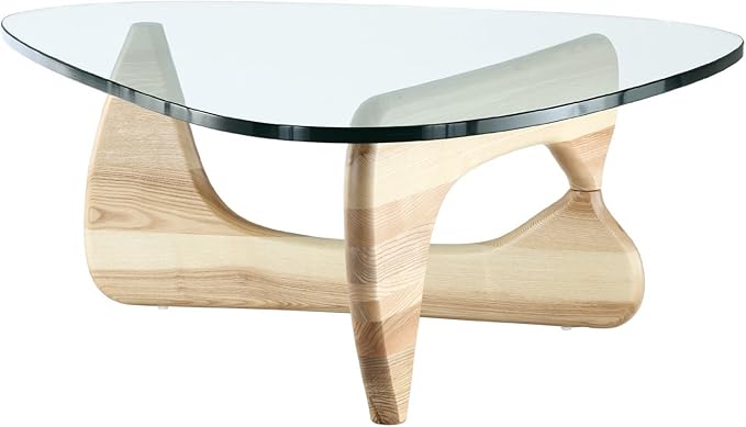 EMODERN FURNITURE eMod - Noguchi Triangle Coffee Table Glass Top (Natural)