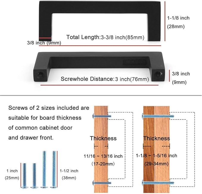 KOOFIZO Oil Rubbed Bronze Cabinet Pulls Bronze Cabinet Handles, 10 Pack 3 Inch Rubbed Bronze Hardware for Kitchen Cabinets Drawer Dresser 1816 Cupboard Bedroom Bathroom Vanity