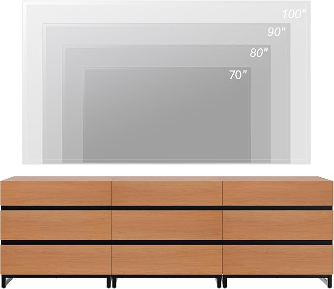 WAMPAT Dresser for Bedroom, Closet Organizers and Storage with 9 Drawers, Chest of Drawers with Metal Base, Wooden Modern Dresser for Living Room, Bedroom, Entryway, Mocha