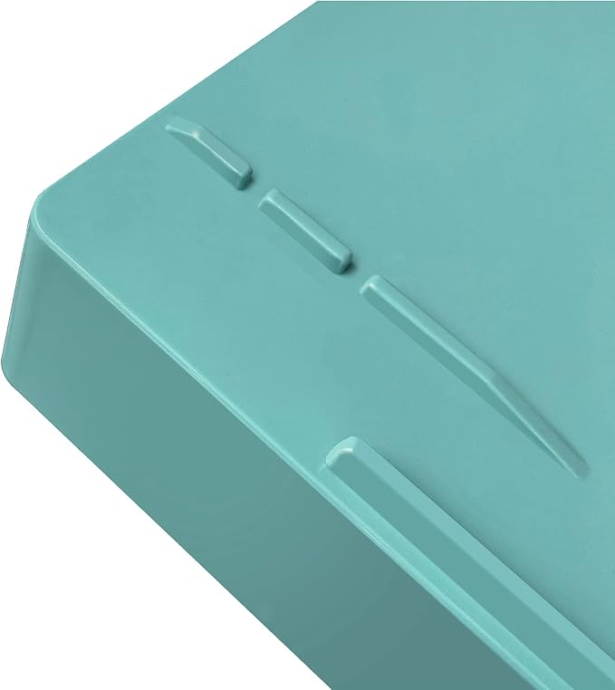 Acrimet 2 Tier Paper Organizer Letter Tray – Plastic Stackable Desk File Organizer, Side Load Paper Sorter for Letter/A4 Office File Folder Holder – Solid Green