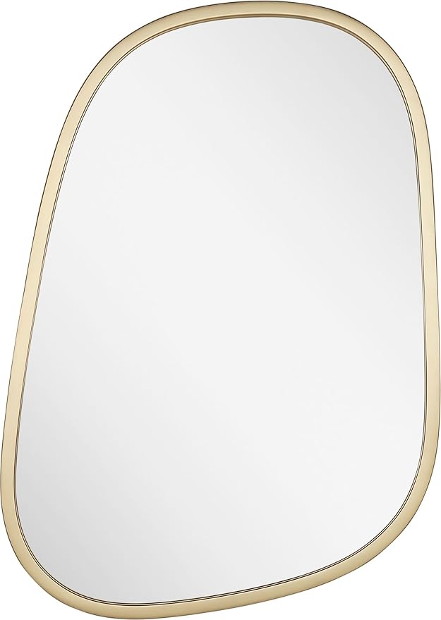 Signature Hardware 484231 Amburgey 33-3/4" x 33-3/4" Asymmetrical Framed Bathroom Mirror - Antique Silver