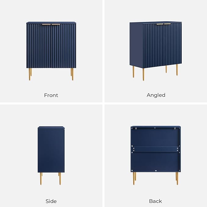 SICOTAS Sideboard Buffet Storage Cabinet, Modern Accent Cabinet with Doors& Adjustable Shelf, Credenza Buffet Table Console Coffee Bar for Kitchen Living Entryway, Navy Blue