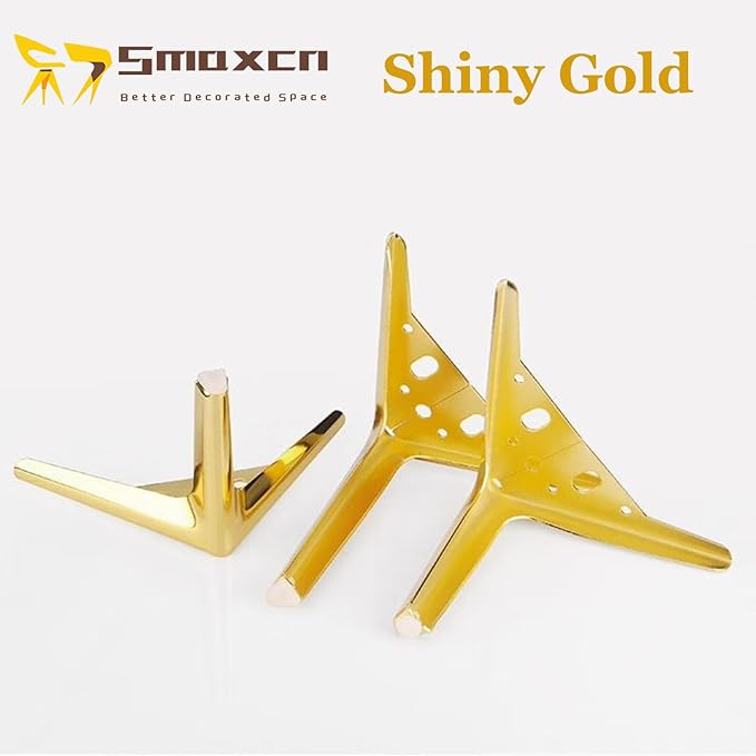 7 inch /18cm Shiny Gold Metal Furniture Legs Set of 4, Modern Style Furniture Legs, DIY Replacement for TV Stand, Sofa, Chair, Cabinet Cupboard