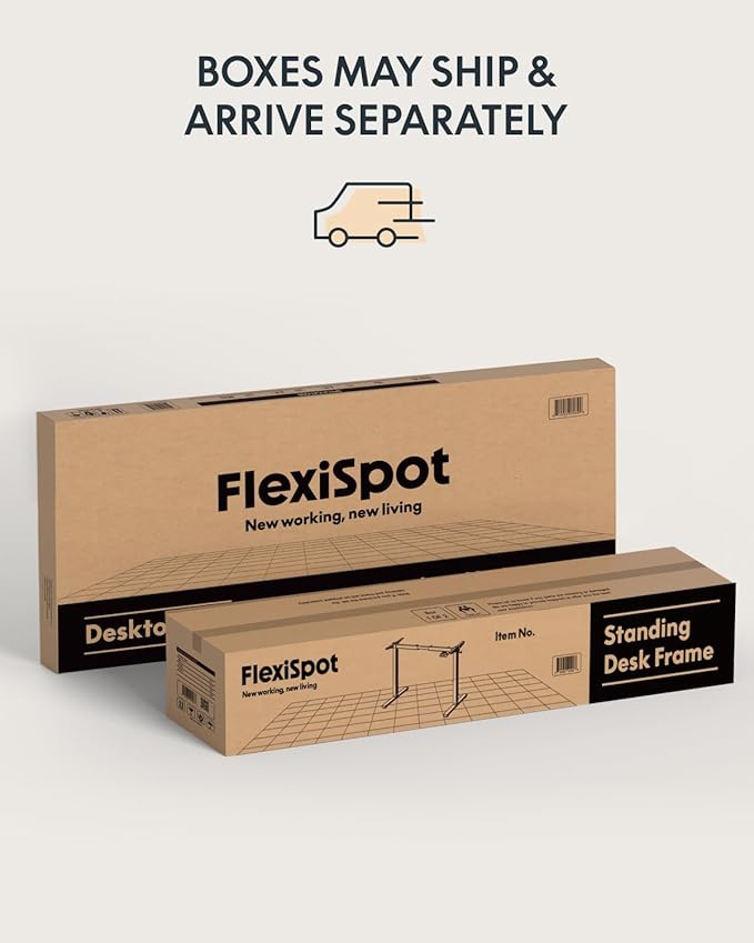 FLEXISPOT 79 x 32 Inch Large Standing Desk, Stand Up Desk with Splice Board, Rising Desks for Home Office, Office Desk with Cup Holder and Headphone Hook (White Frame + White Top, 2 Packages)