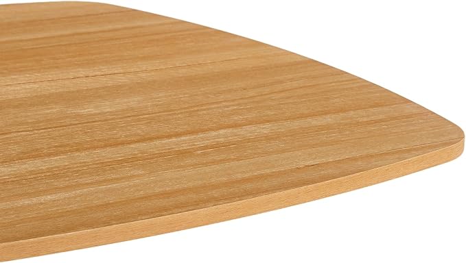 31.5 Inch White and Oak Square Dining Table for 2-4 Person,Mid-Century Oak Tulip Table Kitchen Dining Table with MDF Tabletop and Pedestal Base for Home Kitchen