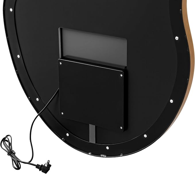 SHYFOY Irregular LED Irregular Wall Mirror, 43" x 23” Modern Asymmetrical Wall Mirror with Lights, Dimmable 3 Color Temperatures, Gold Frame Vanity Mirror for Bedroom, Living Room, Bathroom, Entryway