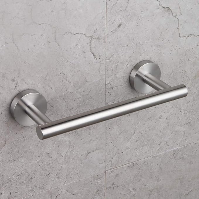 GERZWY 9-Inch Small Kitchen Towel Bar Brushed Stainless Steel Cabinet Hand Towel Bar Wall Mounted Bathroom Organizer AG1101C23-LS