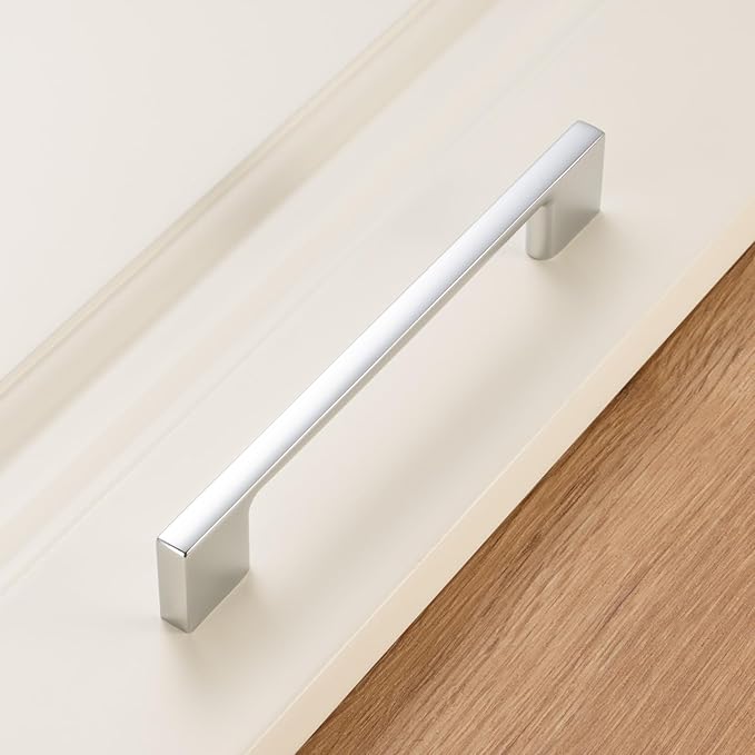 KOOFIZO 30 Pack 5 Inch Polished Chrome Kitchen Cabinet Pulls Chrome Cabinet Handles Chrome Cabinet Hardware for Kitchen Cabinets Drawer P01 Dresser Cupboard Bedroom Bathroom