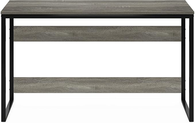 Furinno Moretti Modern Lifestyle Enhanced Study Desk 52 Inch, 52-Inch, French Oak Grey