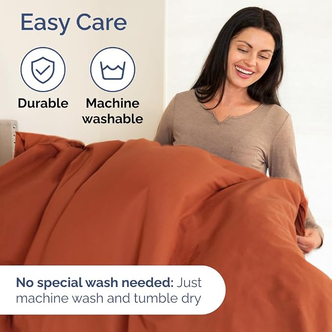 Flex Top Split Head King 4 Piece Sheet Set - Ultra-Soft, Breathable & Cooling Bed Sheets Set - Hotel Luxury Bedding for Women & Men with Deep Pockets - Wrinkle and Fade Free - Oeko-Tex - Terracotta