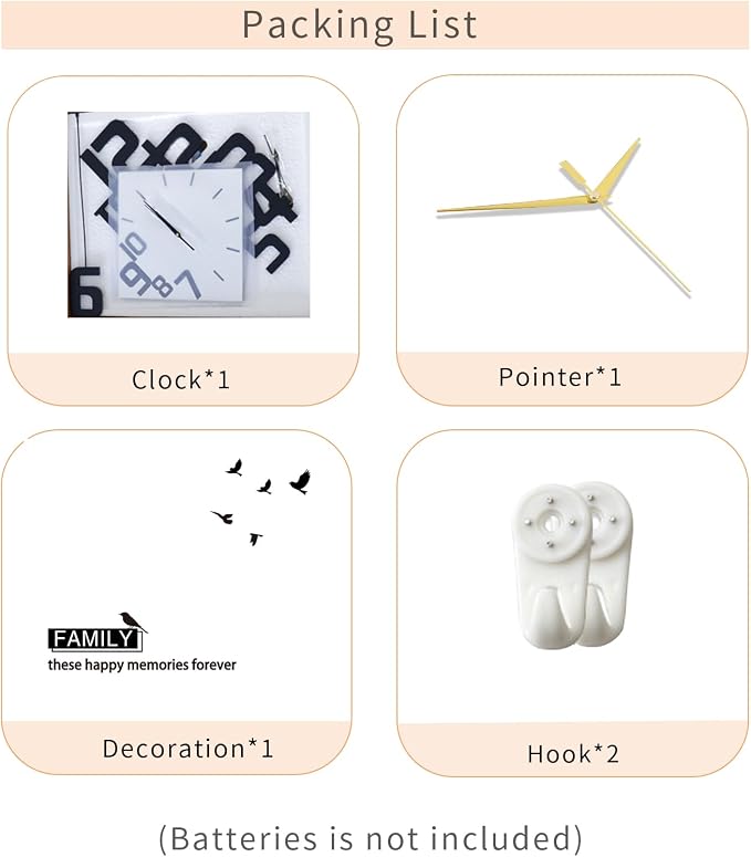 FLEBLE Modern Large Wall Clocks for Living Room Decor Big Silent Pendulum Wall Clock Battery Operated for Office Kitchen Bedroom Home Decoration Wooden 30 Inch Giant White Wall Watch Clock Non-Ticking