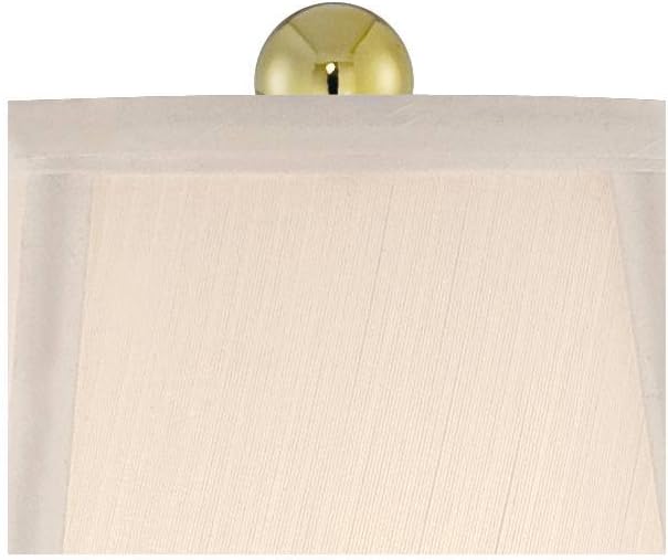 Regency Hill Traditional Glam Style Table Lamp 26.5" High Cut Glass Urn Brass Gold Metal Clear White Cream Bell Glass Shade Decor for Living Room Bedroom House Bedside Nightstand Home