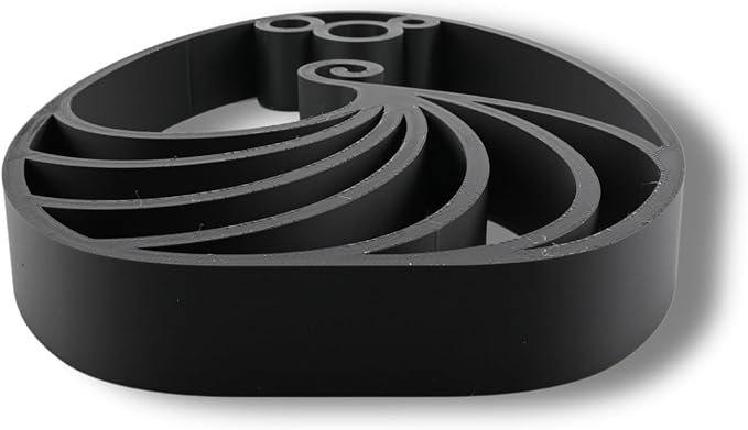 Easter Egg Sculpture – Minimalist Decorative Accent for Spring & Year-Round Home Decor | Collectible Design | Modern Holiday Display (Elegant Twirl Matte Black)