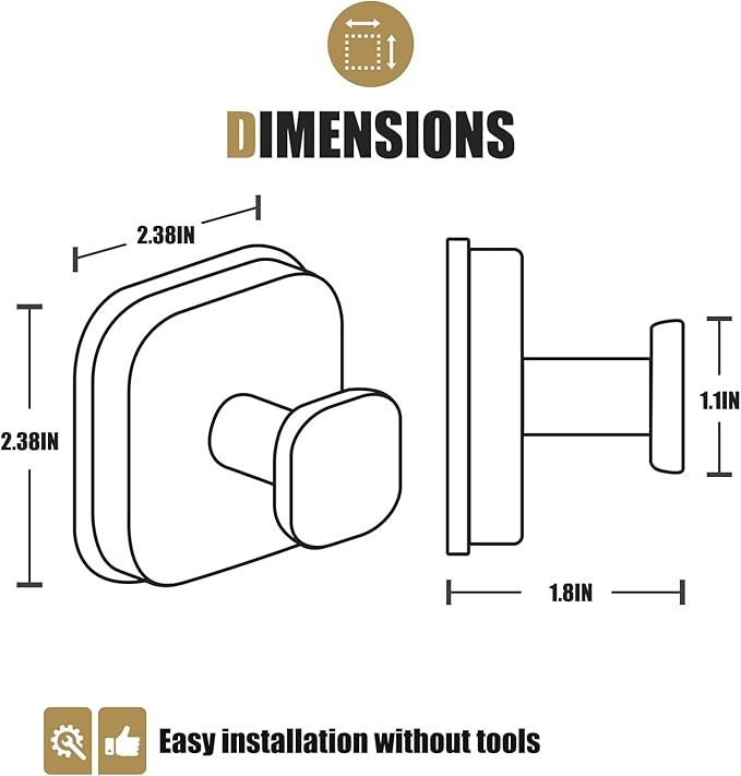 Suction Cup Hooks for Shower,Heavy Duty Shower Hooks for Bathroom Wall,Glass Windows,Smooth Doors to Hang Towels,Robes,Reusable Suction Cup Wreath Hanger for Christmas Wreaths-Champagne Bronze(2 Pack)