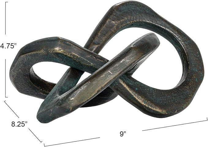 Bloomingville Antique Metal Knot Figurine, Black
