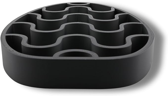 Easter Egg Sculpture – Minimalist Decorative Accent for Spring & Year-Round Home Decor | Collectible Design | Modern Holiday Display (Chevron Stripes Matte Black)