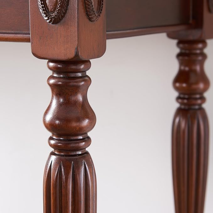Writing Desks with Drawers, 39.4" Home Office Desk with Stable Solid Wood Pedestral Legs, Vntage/Classic Style Computer Desk for Home Office, Living Room Study or Workspace SSZ1533