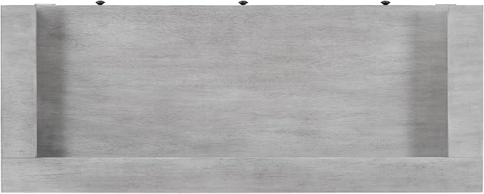 VilroCaz 4-Piece Counter Height Extra Long Dining Table Set with 3 Drawers and Upholstered Stools, Rubber Wood Dining Table Set Home Bar Set with Footrest and USB Port (Grey-B1)