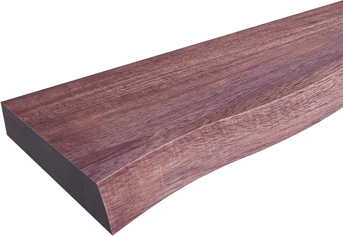 36" Acacia Live Edge Floating Shelves Set of 2 - Wall Mounted Wooden Shelf for Stylish Home Décor - Cherry Color 36x7.5x1.5 Inches