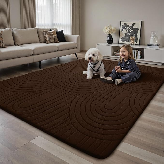 Sour Lemon 10x14 Area Rugs for Living Room, Soft Large Area Rug Indoor Modern Carpet for Bedroom,Machine Washable Area Rug Non-Slip Rug Carpet for Kids Home Dorm Under Dining Table Office Decor