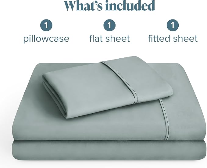 Bare Home Twin XL Sheet Set - 1800 Ultra-Soft Microfiber Twin Extra Long Bed Sheets - Double Brushed - Deep Pockets - Easy Fit - 3 Piece Set - Bedding Sheets & Pillowcases (Twin XL, Sea Spray)