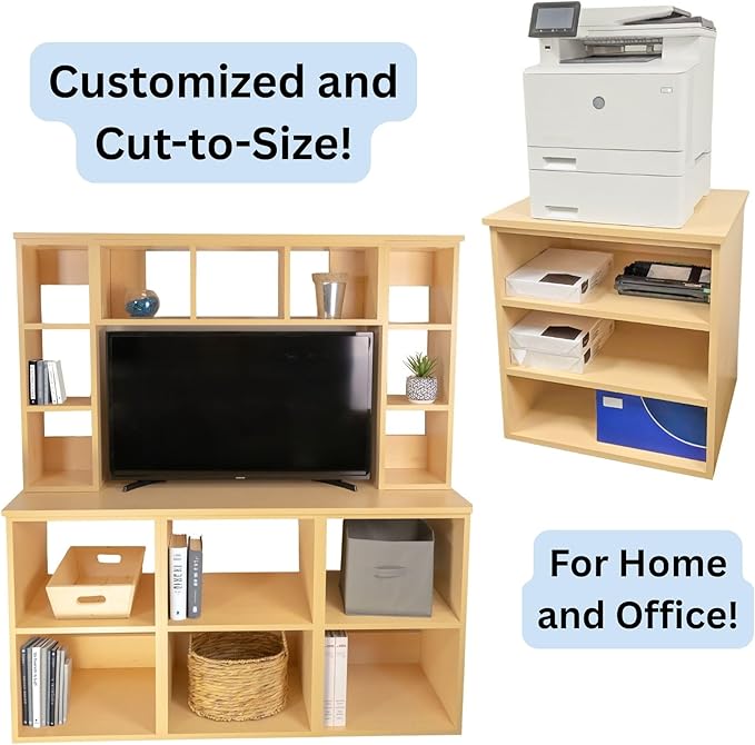 Custom Sized 5-Cube Cubby; Choose color, width, depth, and height. Units are 3/4 inch thick premium grade melamine for strong, solid unit. Easy assembly. Place on the floor or mount on a wall.
