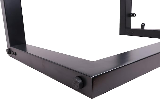 34" L-Shaped Black Steel Table Legs, Set of 2, 34" H x 23.5" W x 1/16" T, Up to 330 Lbs Weight Capacity, Perfect for Dining, Office, Kitchen Tables