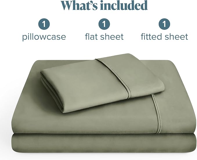Bare Home Twin XL Sheet Set - 1800 Ultra-Soft Microfiber Twin Extra Long Bed Sheets - Double Brushed - Deep Pockets - Easy Fit - 3 Piece Set - Bedding Sheets & Pillowcases (Twin XL, Sage)