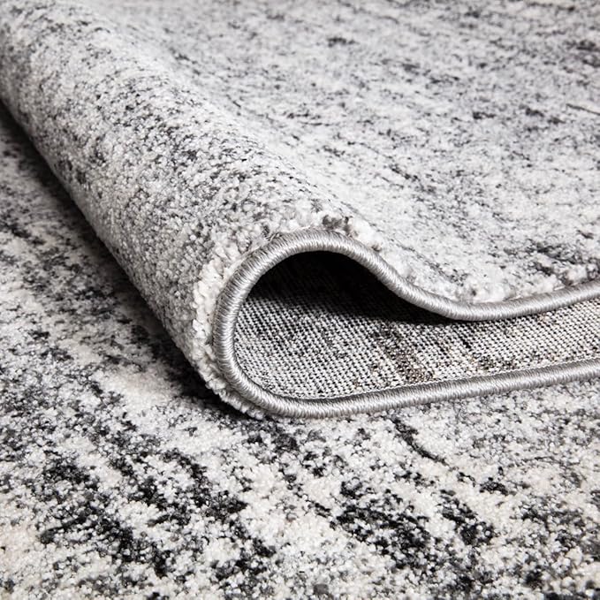 Keen Home Design Area Rugs - 2x14 Non-Shedding, Abstract Rugs for Kitchen, Living Room, Bedroom, Dining Room, Entryway - Size: 2'8" x 14', Abstract Cream/Grey